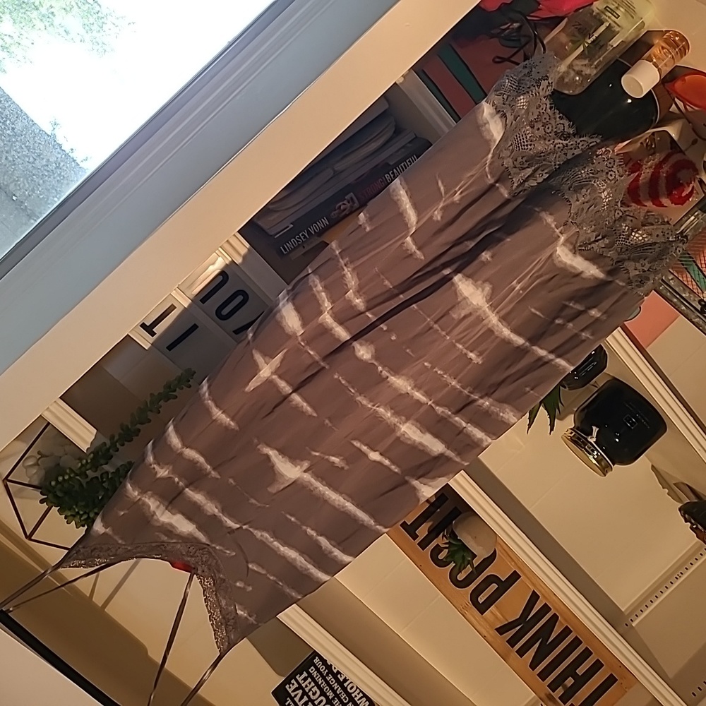 AERIE Heater Grey Tie Die Nightgown Size S